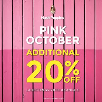 Hush Puppies Pink October Sale Additional 20% OFF (29 Oct 2020 - 1 Nov 2020)