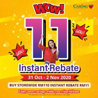 Caring Pharmacy RM11 Instant Rebate Promotion (31 Oct 2020 - 2 Nov 2020)