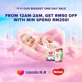 Huggies 11.11 Sale RM50 OFF on Lazada (11 November 2020)