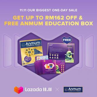 Anmum 11.11 Sale Up To RM162 OFF & FREE Anmum Education Box on Lazada (11 Nov 2020)