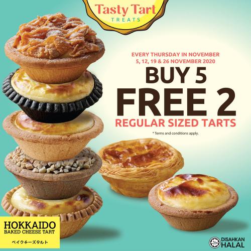 Hokkaido Baked Cheese Tart November Thursday Promotion Buy 5 FREE 2 (every Thursday)