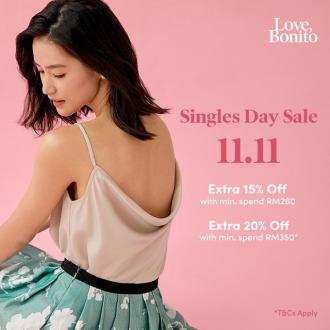 Love, Bonito 11.11 Singles Day Sale Up To 20% OFF (6 November 2020 - 12 November 2020)