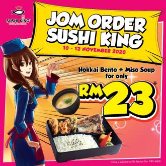 Sushi King Jom Order Promotion Hokkai Bento + Miso Soup @ RM23 (10 November 2020 - 12 November 2020)