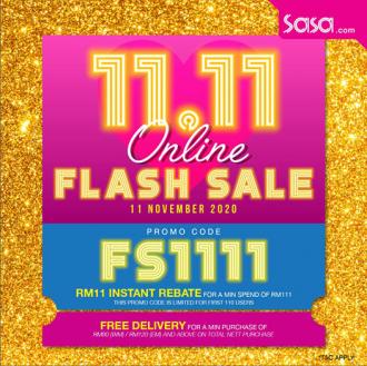 Sasa Online 11.11 Sale FREE RM11 OFF Promo Code (11 November 2020)
