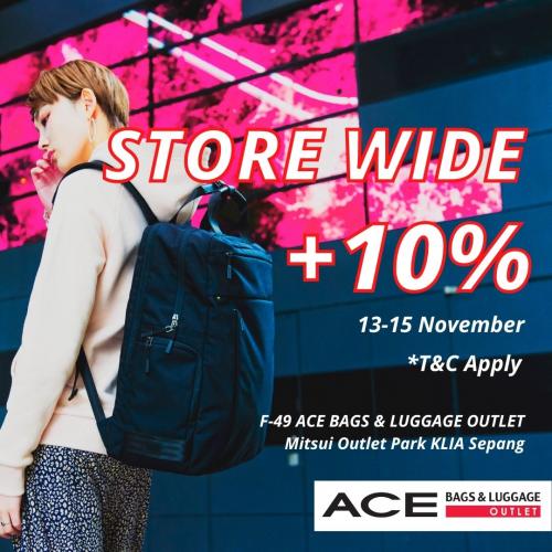 Ace Bags & Luggage Outlet Weekend Sale at Mitsui Outlet Park (13 November 2020 - 15 November 2020)