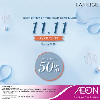 AEON Laneige 11.11 After Party Sale Up To 50% OFF (12 November 2020 - 15 November 2020)