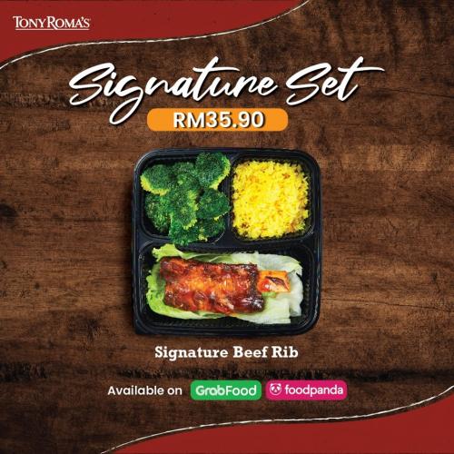 Tony Roma's Signature Set Promotion on GrabFood and FoodPanda