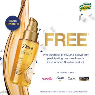 Giant Unilever Hair Care Promotion FREE Dove Shine Revive Nourishing Oil (12 November 2020 - 25 November 2020)