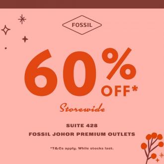 Fossil Special Sale 60% OFF at Johor Premium Outlets (13 Nov 2020 - 29 Nov 2020)