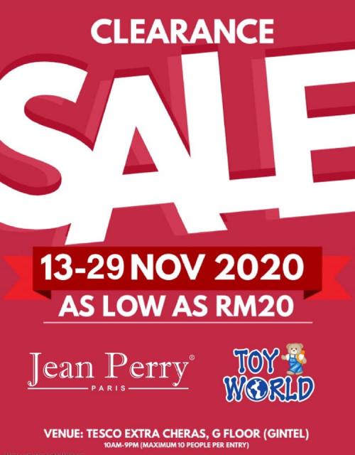 Jean Perry Clearance sale at Tesco Extra Cheras (13 November 2020 - 29 November 2020)