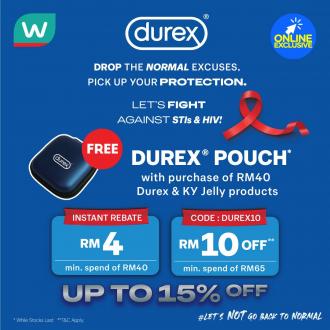 Watsons Online Durex Promotion Up To 15% OFF & FREE Promo Code (valid until 20 November 2020)