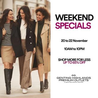 Genting Highlands Premium Outlets Weekend Special Sale Saving Up To 65% OFF (20 Nov 2020 - 22 Nov 2020)