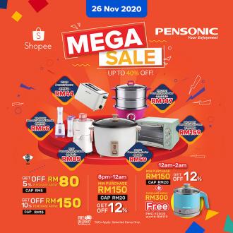 Pensonic Mega Sale Up To 46% OFF on Shopee (26 November 2020 - 26 November 2020)