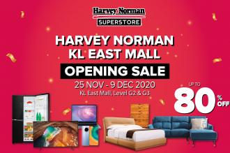 Harvey Norman KL East Mall Opening Sale Up To 80% OFF (25 November 2020 - 9 December 2020)