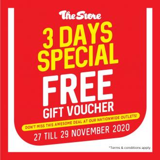 The Store Free Voucher Promotion (27 Nov 2020 - 29 Nov 2020)