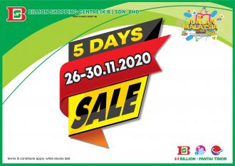 BILLION Kota Bharu 5 Days Sale Promotion (26 November 2020 - 30 November 2020)