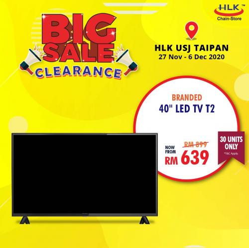 HLK USJ Taipan Big Sale Clearance Discount Up To 70% OFF (27 November 2020 - 6 December 2020)