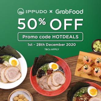 Ippudo December Promotion FREE 50% OFF Promo Code on GrabFood (1 December 2020 - 28 December 2020)