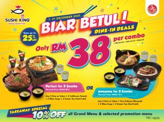 Sushi King Biar Betul Dine-In Deals Promotion (1 December 2020 - 31 December 2020)