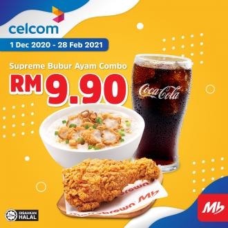 Marrybrown Celcom Users Promotion Supreme Bubur Ayam Combo @ RM9.90 (1 December 2020 - 28 February 2021)