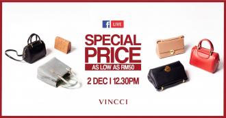 Padini Vincci Facebook Live Special Price Sale As Low As RM50 (2 Dec 2020)