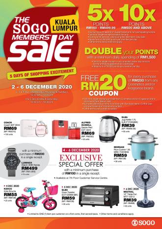 SOGO Kuala Lumpur Members Day Sale Catalogue (2 December 2020 - 6 December 2020)
