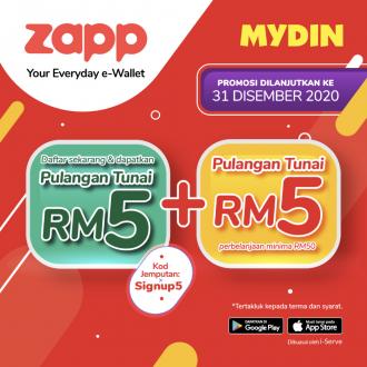 MYDIN RM5 Cash Back Promotion pay with Zapp (valid until 31 December 2020)