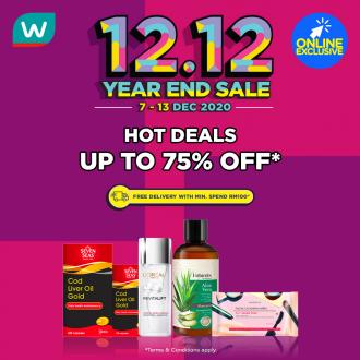 Watsons Online 12.12 Year End Sale Up To 75% OFF (7 Dec 2020 - 13 Dec 2020)