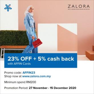 Zalora 12.12 Sale 23% OFF + 5% Cashback with Affin Card (27 November 2020 - 15 December 2020)