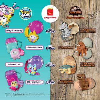 McDonald's Happy Meal FREE Pikmi Pops & Jurassic World Promotion (10 Dec 2020 - 6 Jan 2021)
