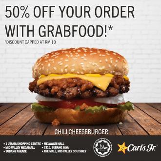 Carl's Jr 50% OFF Promotion on GrabFood