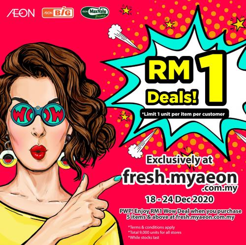 AEON Online Supermarket RM1 Deals Promotion (18 December 2020 - 24 December 2020)
