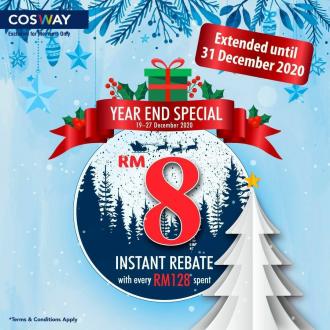 Cosway Year End Promotion RM8 Instant Rebate (19 December 2020 - 31 December 2020)