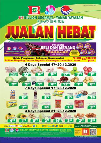 BILLION Segamat & BILLION Taman Yayasan Promotion (17 December 2020 - 23 December 2020)