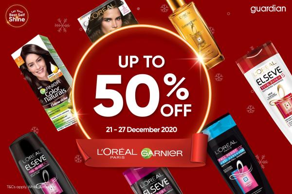 Guardian Loreal Paris & Garnier Hair Products Sale Up To 50% OFF (21 December 2020 - 27 December 2020)