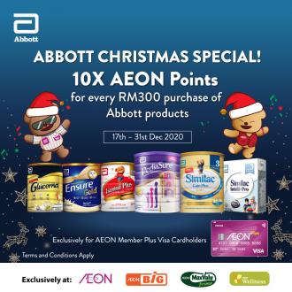 AEON Abbott Christmas Promotion 10X AEON Points (17 December 2020 - 31 December 2020)
