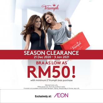 AEON Triumph Season Clearance Sale Bra As Low As RM50 (21 December 2020 - 3 January 2021)