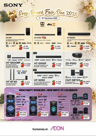 AEON Sony Brand Fair Sale (1 Dec 2020 - 31 Dec 2020)