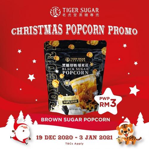 Tiger Sugar Christmas Popcorn Promotion (19 December 2020 - 3 January 2021)