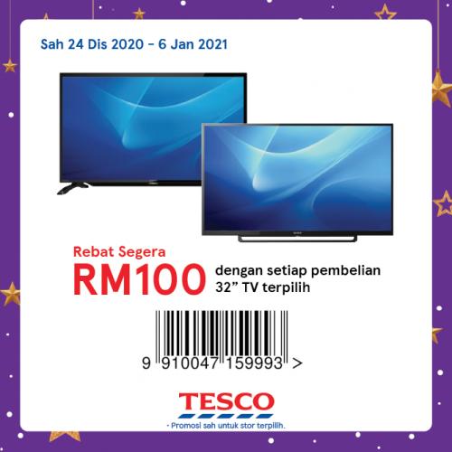 Rebat Segera RM100 dengan setiap pembelian 32" TV terpilih