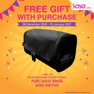 Sasa Online FREE David Beckham Toiletry Pouch Promotion (28 December 2020 - 3 January 2021)
