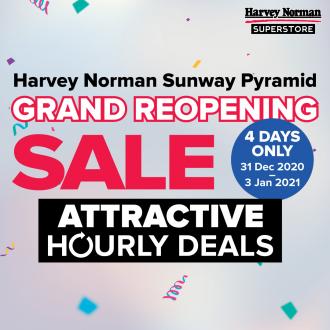 Harvey Norman Sunway Pyramid Grand ReOpening Sale Attractive Hourly Deals (31 December 2020 - 3 January 2021)