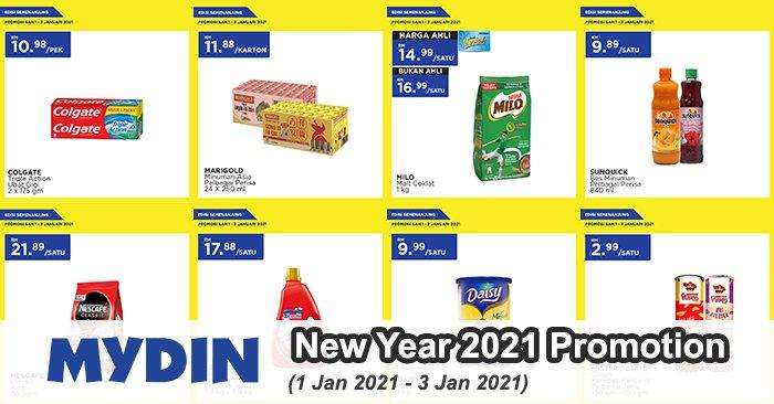 MYDIN New Year 2021 Promotion (1 Jan 2021 - 3 Jan 2021)