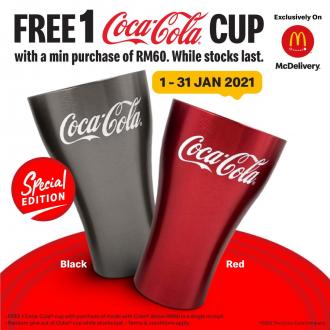 McDonald's McDelivery Free Coca-Cola Cups Promotion (1 January 2021 - 31 January 2021)