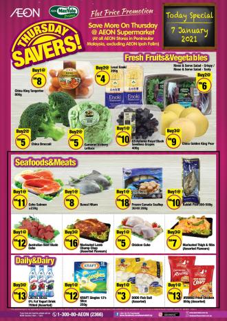 AEON Supermarket Thursday Savers Promotion (7 January 2021)