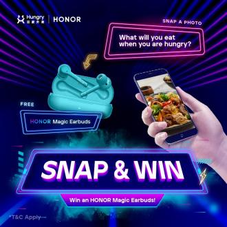 Hungry Snap & Win Honor Magic Earbugs Contest