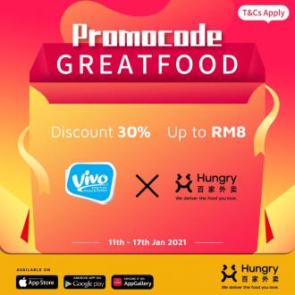 Vivo Pizza Promotion 30% OFF Promo Code on Hungry (11 Jan 2021 - 17 Jan 2021)