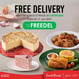 Secret Recipe FREE Delivery Promotion on GrabFood (valid until 17 Jan 2021)