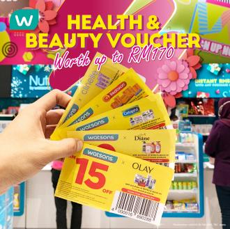 Watsons FREE Health and Beauty Vouchers Promotion (valid until 18 January 2021)