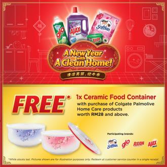 MYDIN Colgate-Palmolive Homecare New Year Promotion FREE Ceramic Food Container (7 January 2021 - 24 January 2021)